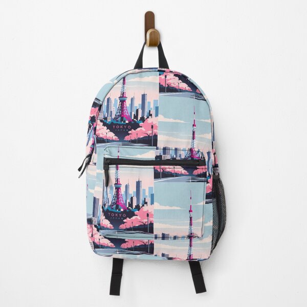 Item preview, Tokyo Japan Skyline Tower Sakura Travel Art designed and sold by Atlas Poster Co..