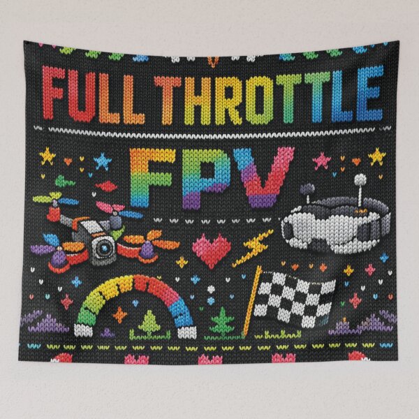 Item preview, Full Throttle FPV Drone Racer Knitting Pattern Design designed and sold by Mauswohn.