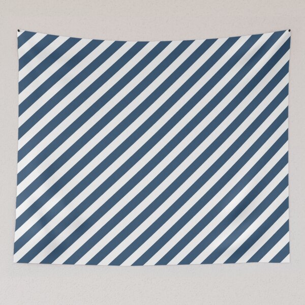 Item preview, White And Denim Diagonal Striped Pattern designed and sold by pattern-archive.