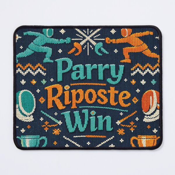 Item preview, Parry Riposte Win Fencing Sport Knitting Pattern Design designed and sold by Mauswohn.