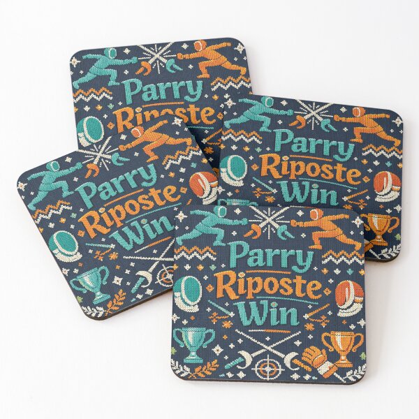 Item preview, Parry Riposte Win Fencing Sport Knitting Pattern Design designed and sold by Mauswohn.