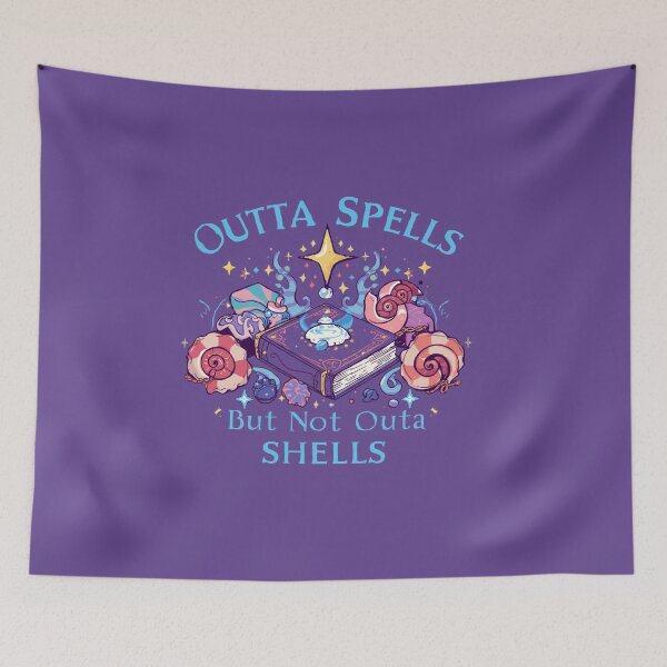Item preview,  Outta Spells But Not Outta Shells-fantasy meme, funny wizard, sarcasm designed and sold by ChameraDesign.