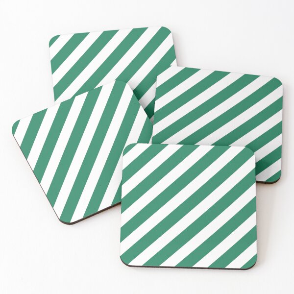 Item preview, White And Green Diagonal Striped Pattern designed and sold by pattern-archive.