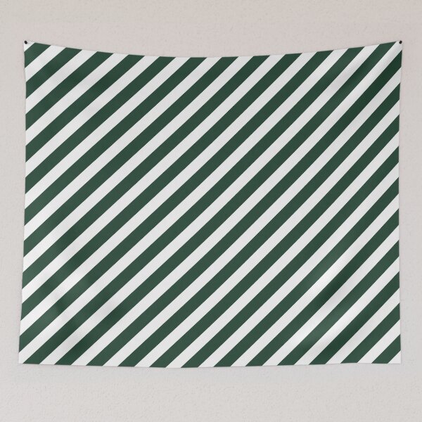Item preview, White And Forest Green Diagonal Striped Pattern designed and sold by pattern-archive.