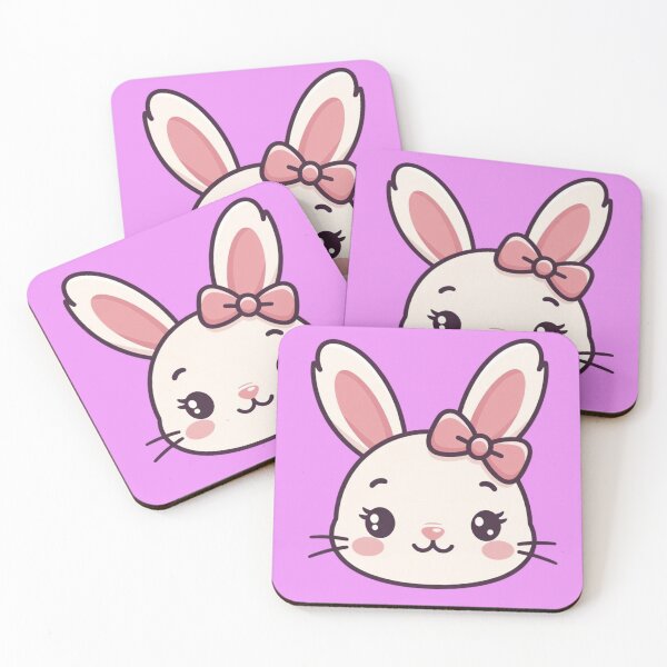 Item preview, Minimalist Cute Easter Bunny Face with Coquette Bow designed and sold by PixelVibe782.
