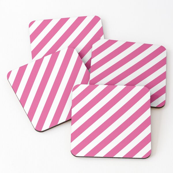 Item preview, White And Hot Pink Diagonal Striped Pattern designed and sold by pattern-archive.