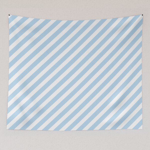 Item preview, White And Ice Blue Diagonal Striped Pattern designed and sold by pattern-archive.
