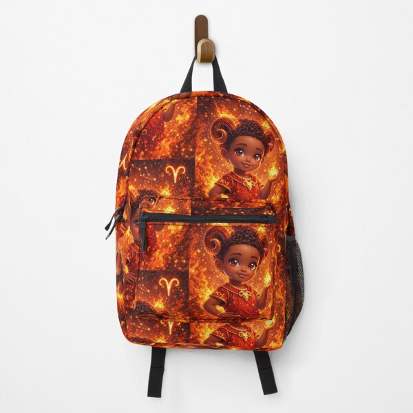Item preview, Lil Aries Zodiac Kid ♈ Cute Black Zodiac Fire Sign Art designed and sold by Bonitivity Zodiacs.
