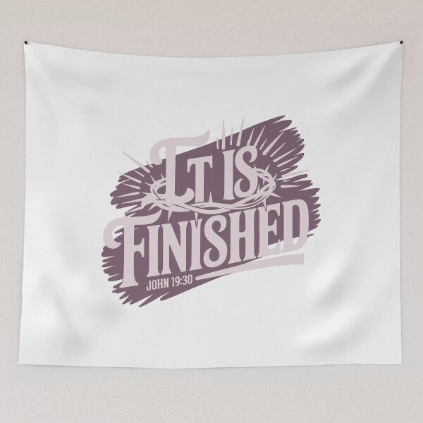 Item preview, It Is Finished Christian Cross Faith Bible Verse Design designed and sold by HahaHandlesHub.