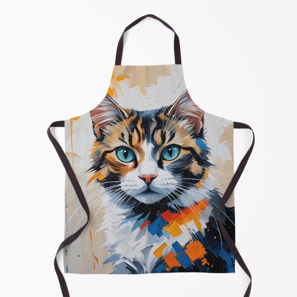 Item preview, Abstract Colorful Cat Painting – Modern Artistic Cat Portrait designed and sold by ArtnarongDesign.