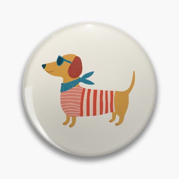 Item preview, Cool Dachshund In Striped Shirt designed and sold by junkydotcom.