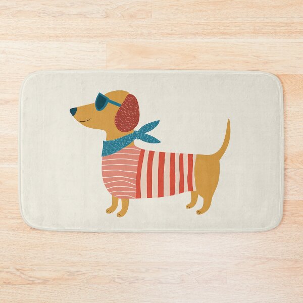 Item preview, Cool Dachshund In Striped Shirt designed and sold by junkydotcom.