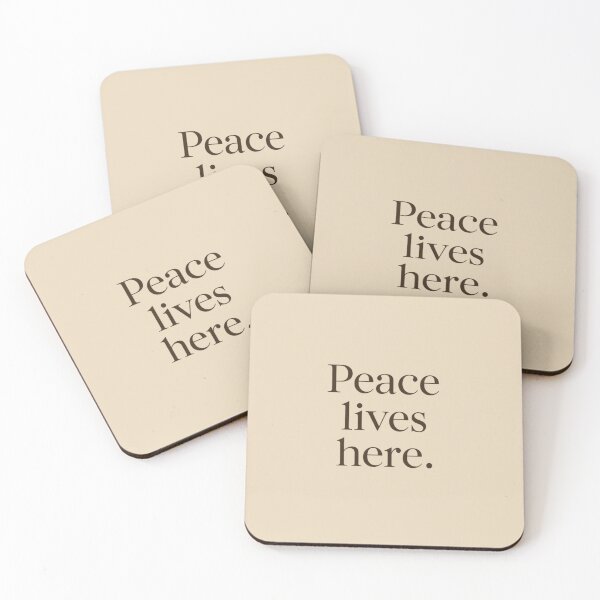 Item preview, Peace Lives Here – Minimal Inner Peace Quote Design designed and sold by Irene Catchmind.