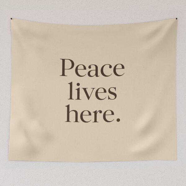 Item preview, Peace Lives Here – Minimal Inner Peace Quote Design designed and sold by Irene Catchmind.