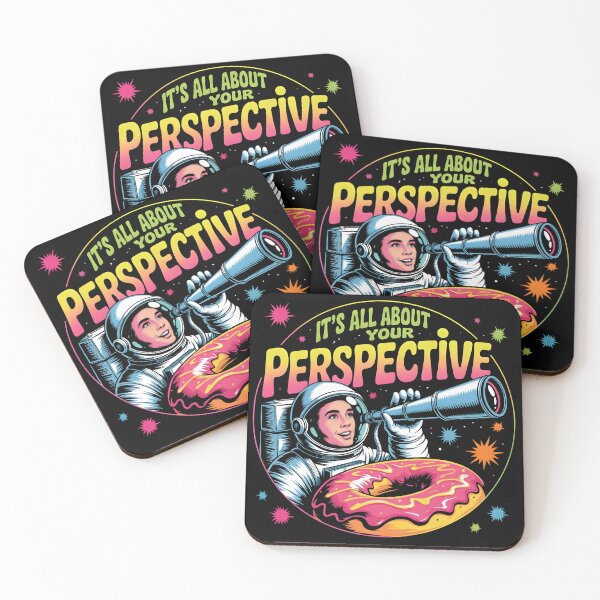 Item preview, Retro Astronaut Perspective Quote With Giant Donut designed and sold by VantagePrints.