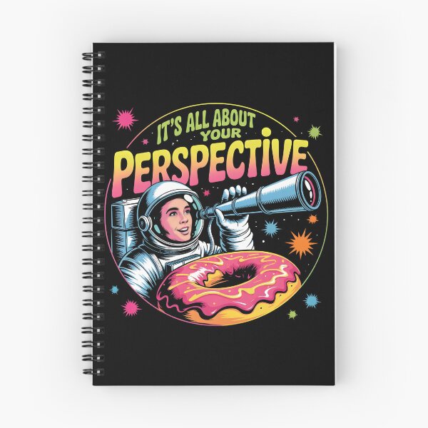 Item preview, Retro Astronaut Perspective Quote With Giant Donut designed and sold by VantagePrints.