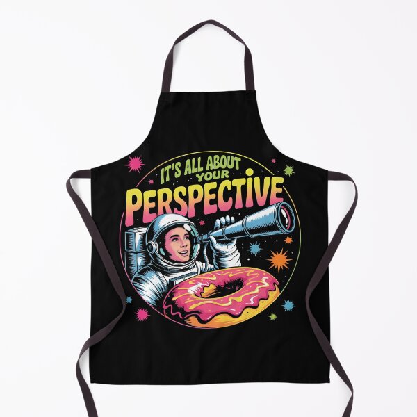 Item preview, Retro Astronaut Perspective Quote With Giant Donut designed and sold by VantagePrints.