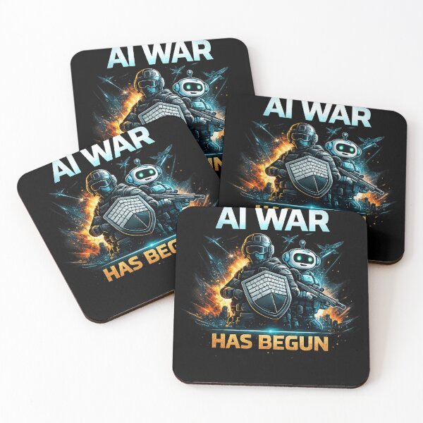 Item preview, AI War Begins Now T-Shirt – Artificial Intelligence Tech Future Robot Battle Design  designed and sold by HB7-production.
