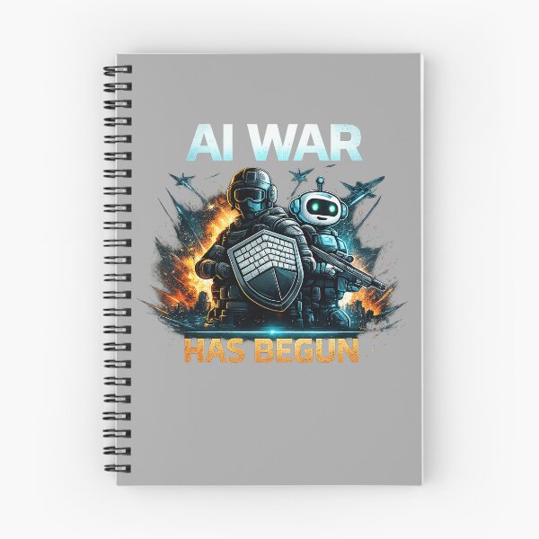 Item preview, AI War Begins Now T-Shirt – Artificial Intelligence Tech Future Robot Battle Design  designed and sold by HB7-production.