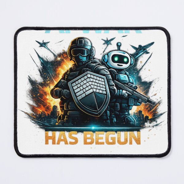 Item preview, AI War Begins Now T-Shirt – Artificial Intelligence Tech Future Robot Battle Design  designed and sold by HB7-production.