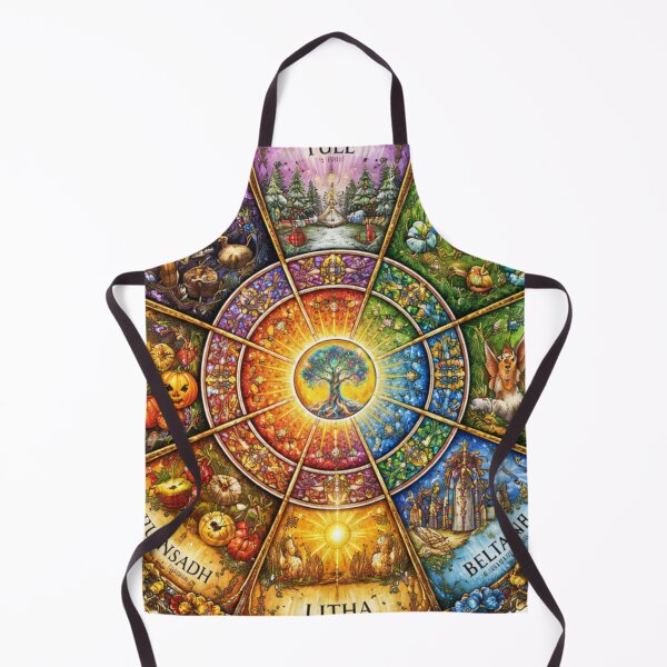 Item preview, Pagan wheel of the year with glowing tree of life designed and sold by DoneAndDusted.