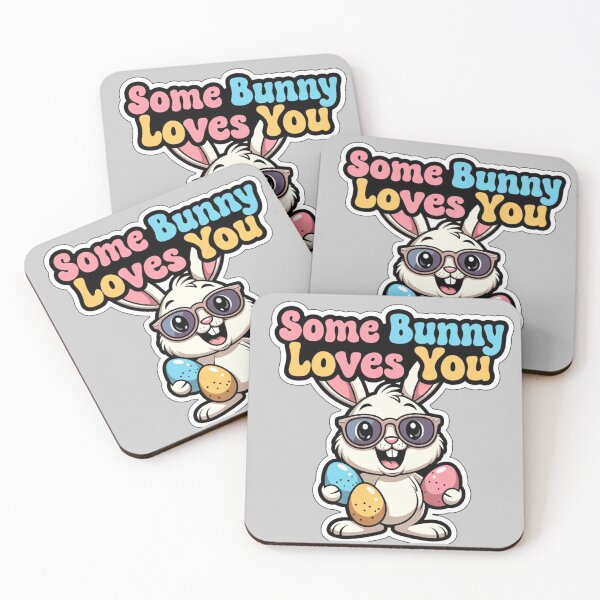 Item preview, Funny Bunny with Sunglasses Some Bunny Loves You designed and sold by PixelVibe782.