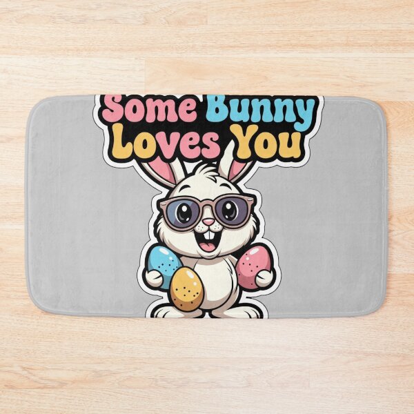Item preview, Funny Bunny with Sunglasses Some Bunny Loves You designed and sold by PixelVibe782.