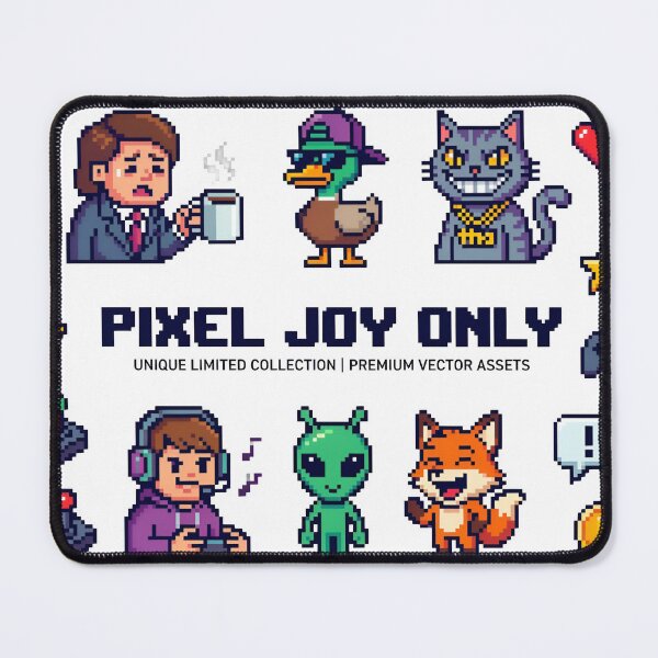 Item preview, A colorful pixel art graphic with various characters and symbols on transparent background designed and sold by Creative88Art.