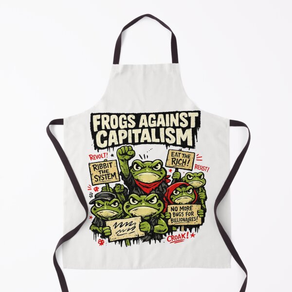 Item preview, Frogs Against Capitalism Socialist Activist Protest designed and sold by Pawsome Quotes.