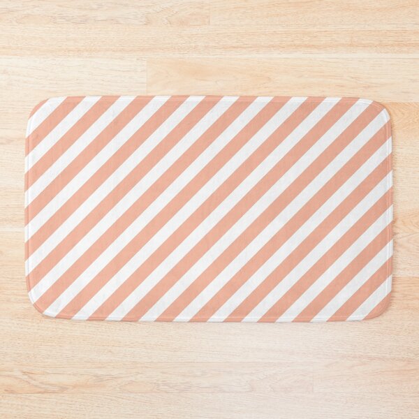 Item preview, White And Peach Diagonal Striped Pattern designed and sold by pattern-archive.