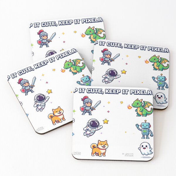 Item preview, A collection of cute pixelated stickers on a transparent background designed and sold by Creative88Art.
