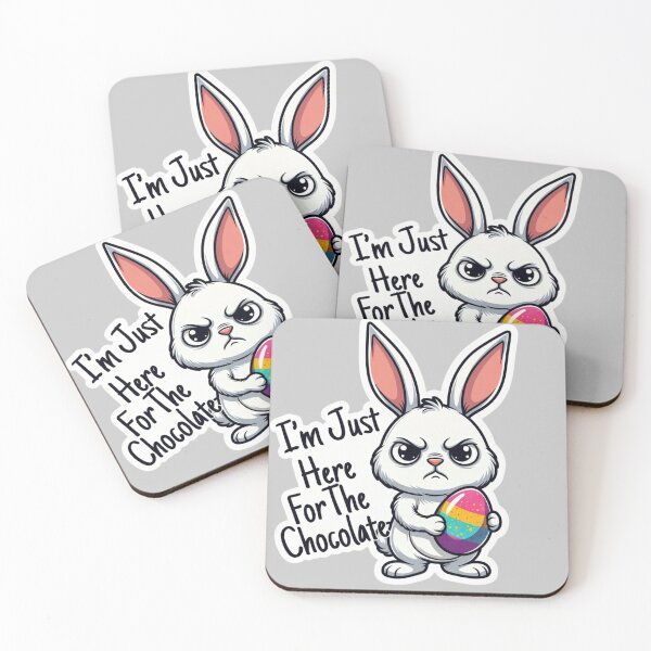 Item preview, Grumpy Easter Bunny I’m Just Here For The Chocolate designed and sold by PixelVibe782.