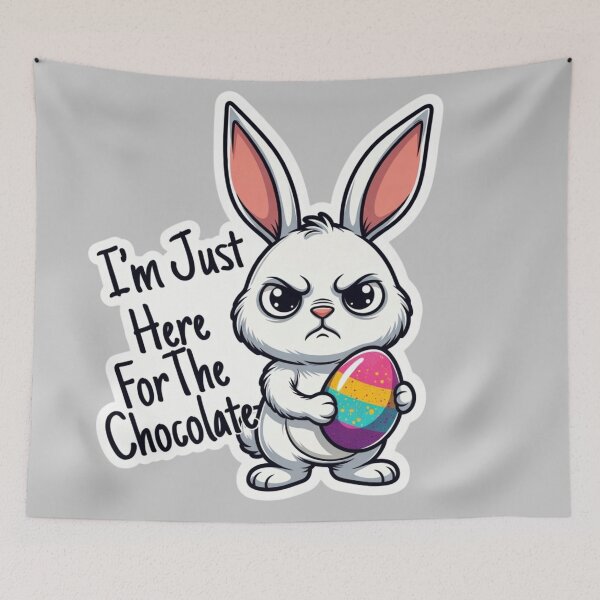 Item preview, Grumpy Easter Bunny I’m Just Here For The Chocolate designed and sold by PixelVibe782.