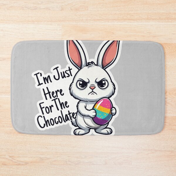 Item preview, Grumpy Easter Bunny I’m Just Here For The Chocolate designed and sold by PixelVibe782.