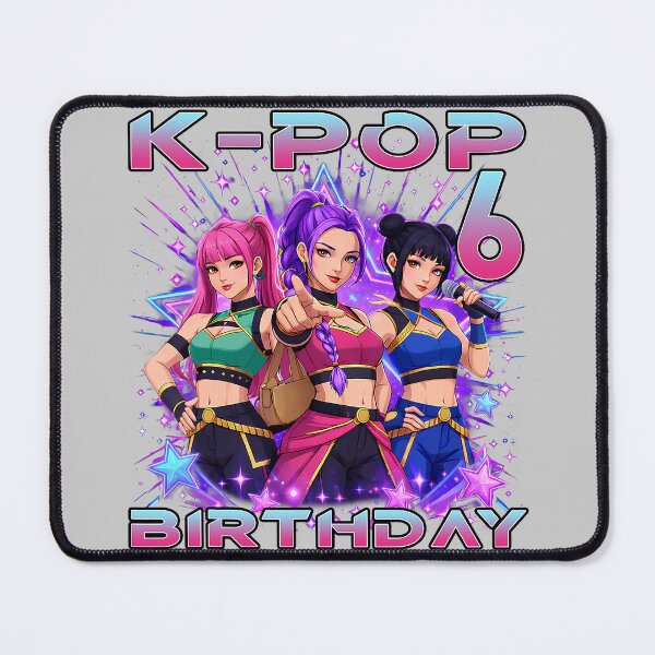 Item preview, 6th Birthday 6 Year Old Music Birthday Kpop  designed and sold by KathieFaugh.