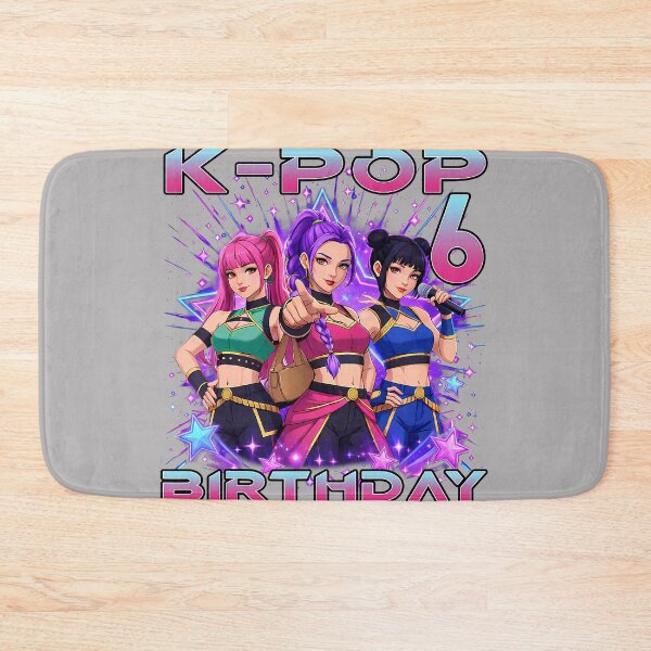 Item preview, 6th Birthday 6 Year Old Music Birthday Kpop  designed and sold by KathieFaugh.