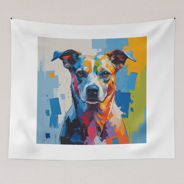 Item preview, Colorful Abstract Dog Portrait – Modern Artistic Dog Painting designed and sold by ArtnarongDesign.