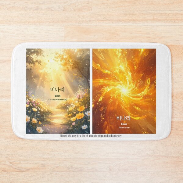 Item preview, Korean Word "Binari" (Blessing Prayer) – Hangul Typography Art Set designed and sold by ZenHangulArt.