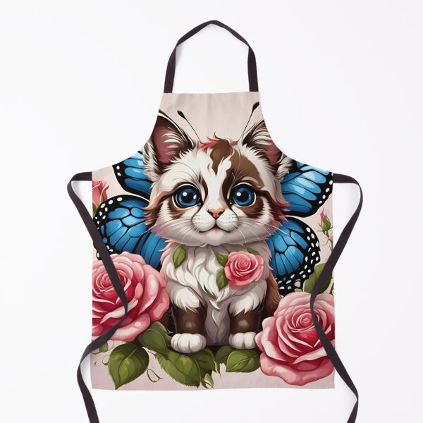 Item preview, Butterfly Winged Kitten in Rose Garden designed and sold by CASASIS_MERCH.
