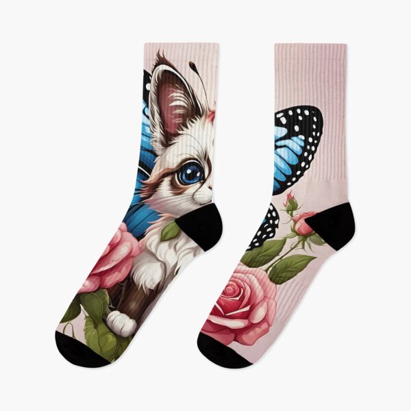 Item preview, Butterfly Winged Kitten in Rose Garden designed and sold by CASASIS_MERCH.