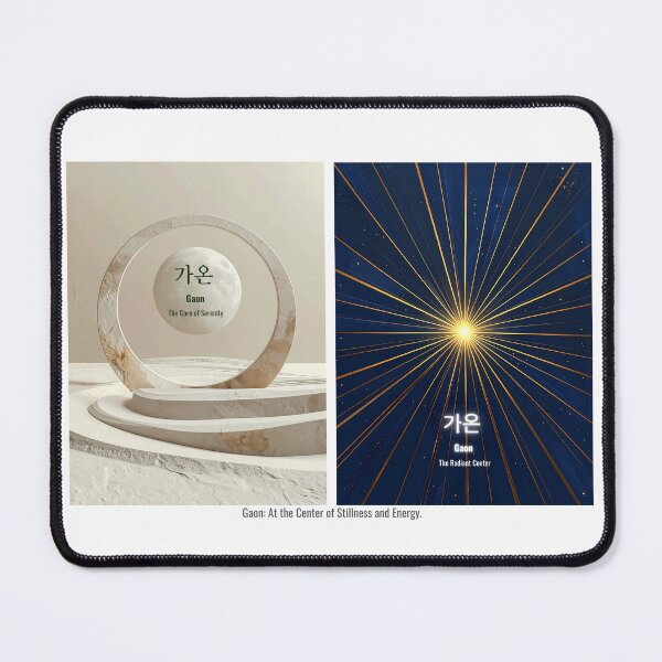 Item preview, Korean Word "Gaon" (Center) – Hangul Typography Art Set designed and sold by ZenHangulArt.