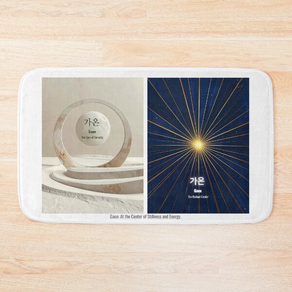 Item preview, Korean Word "Gaon" (Center) – Hangul Typography Art Set designed and sold by ZenHangulArt.