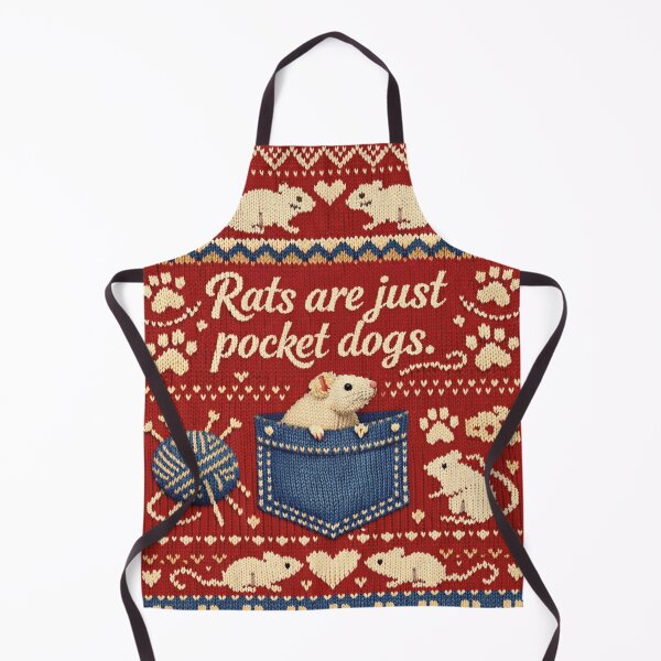 Item preview, Rats are just pocket dogs – Cozy knitting pattern with a mouse in a pocket designed and sold by Mauswohn.