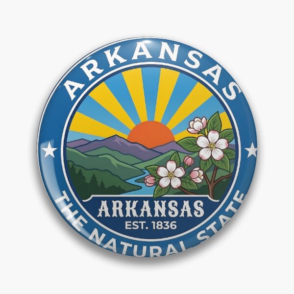 Item preview, Arkansas The Natural State Seal - Vintage State Pride Design designed and sold by Pattern-Parade.
