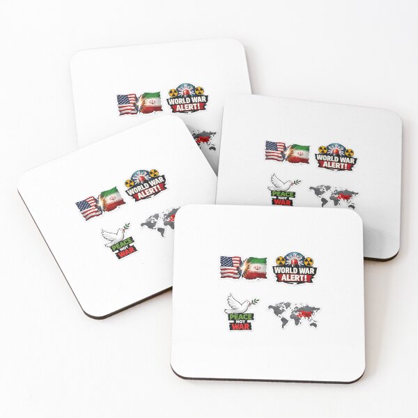 Item preview, USA vs Iran Clash Sticker _World War Alert Sticker_Peace Not War Sticker_Global Conflict Map Sticker designed and sold by Fabbulousdesign .