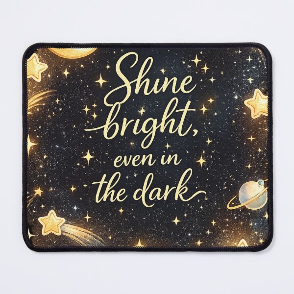 Item preview, Shine Bright Inspirational Quote – Celestial Moon and Stars Design designed and sold by Sparkle and bloom .