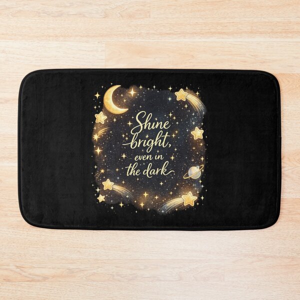 Item preview, Shine Bright Inspirational Quote – Celestial Moon and Stars Design designed and sold by Sparkle and bloom .
