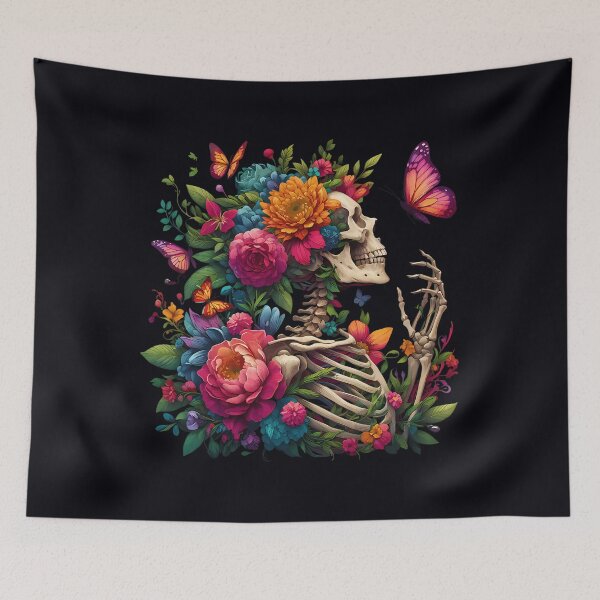 Item preview, Gothic Floral Skeleton Bones And Botany Art designed and sold by vppmwwwf26.