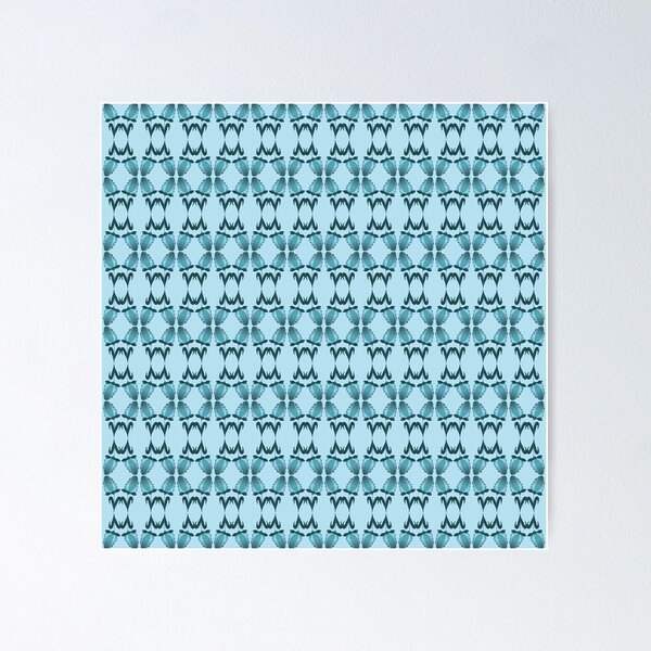 Item preview, Teal Botanical Symmetry Vintage Wallpaper Pattern designed and sold by grantalfonzo.