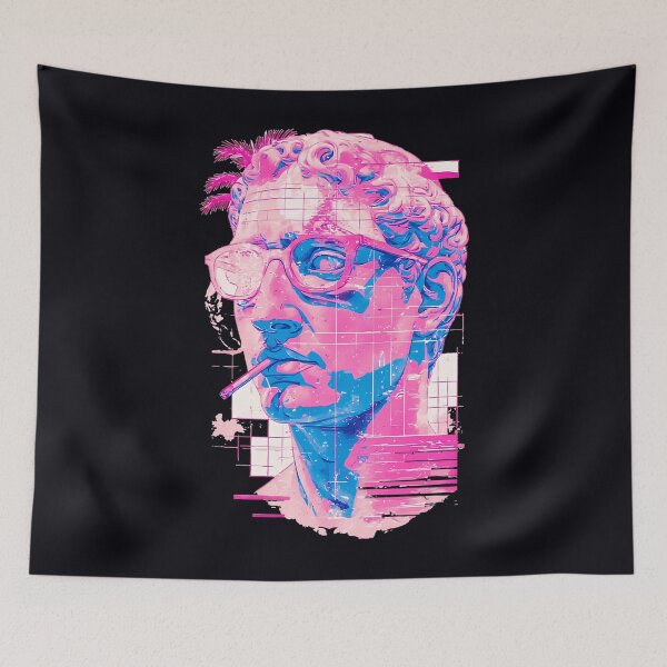 Item preview, Glitched Smoking Greek Statue Vaporwave Art designed and sold by vppmwwwf26.